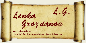 Lenka Grozdanov vizit kartica